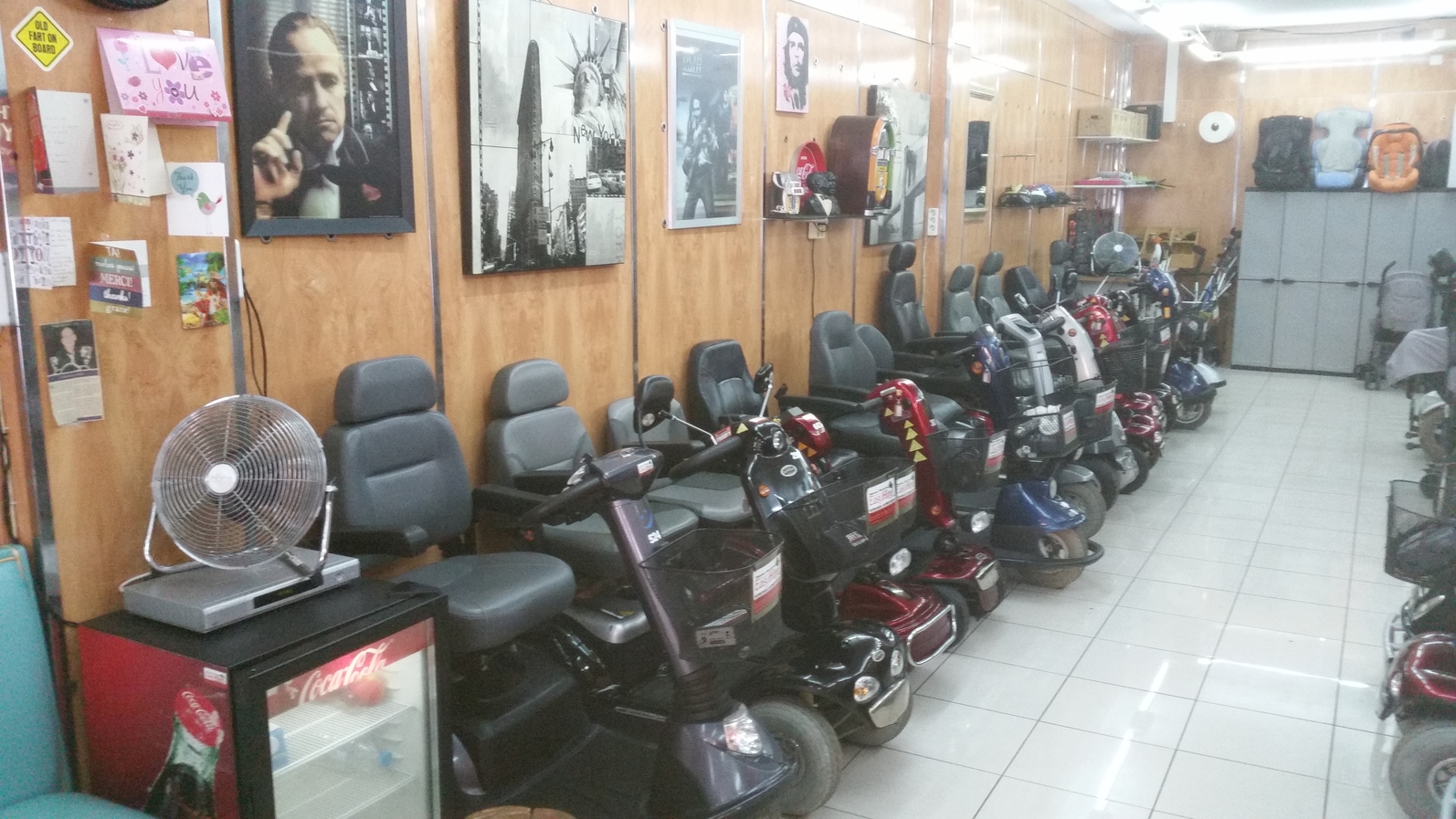 Mobility scooters ready to be hired in Benidorm